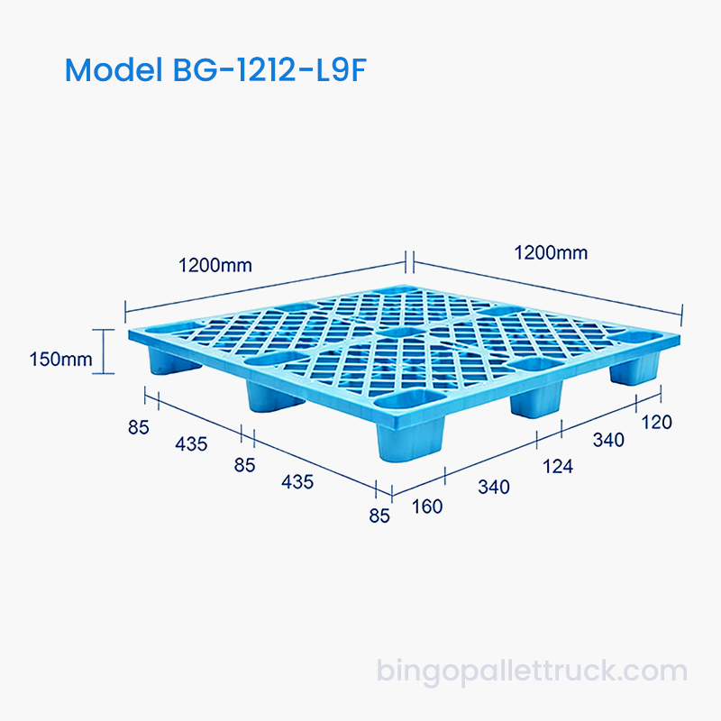 Palete de plástico 1200x1200mm para uso logístico