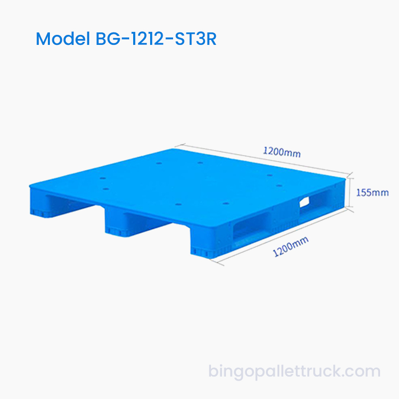 pálete plástica superior contínua de 1200x1200mm três corredores para logística pesada