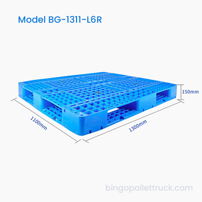 Pálete plástica resistente ao impacto de 1300x1100mm construída para o manuseio áspero do armazém