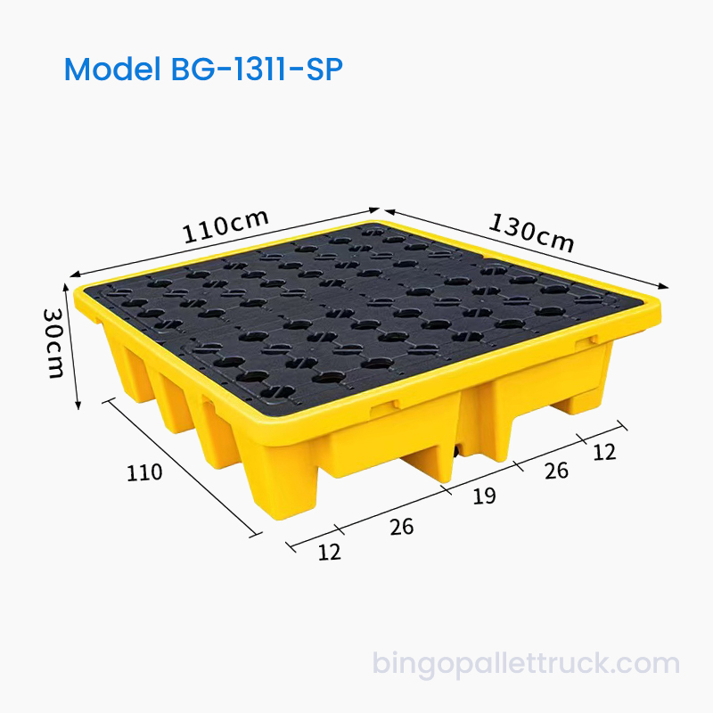 pálete plástica da prova do escape de 1300x1100mm com superfície da grade para totalizadores IBC