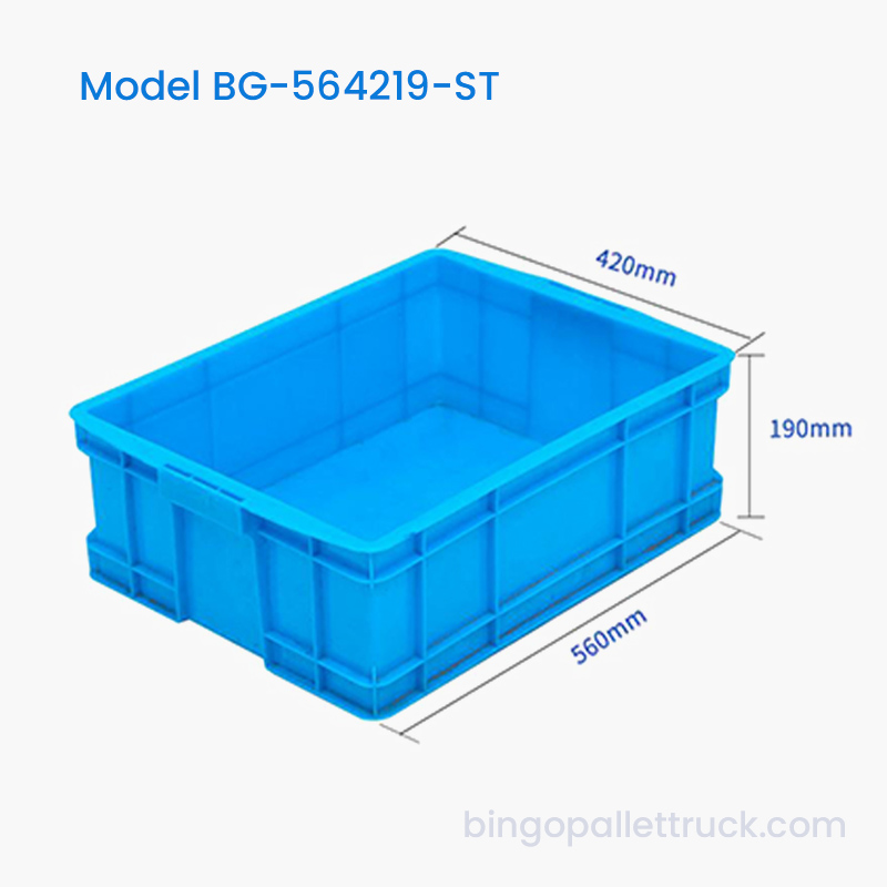 Caixa de plástico HDPE durável empilhável 34L para logística de mercadorias