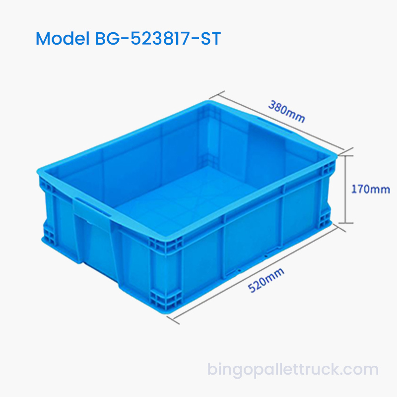 Caixa de plástico empilhável HDPE 26L para hardware e fixadores