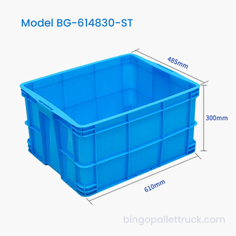 Caixa de armazenamento de plástico HDPE empilhável de plástico 71L