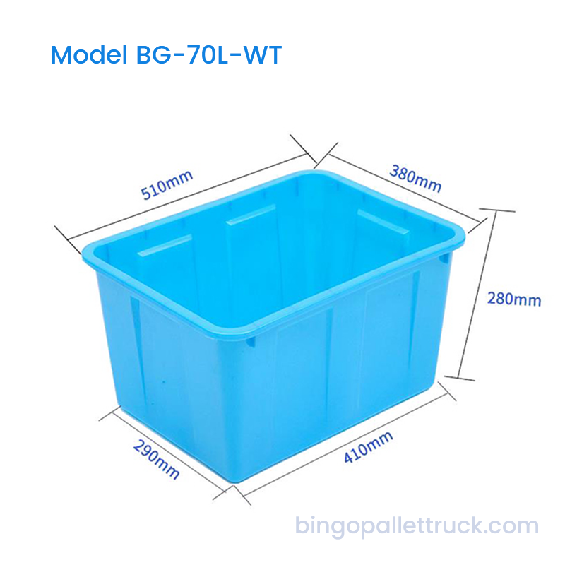 Tanque de armazenamento de água HDPE de qualidade alimentar 70L com tampa opcional
