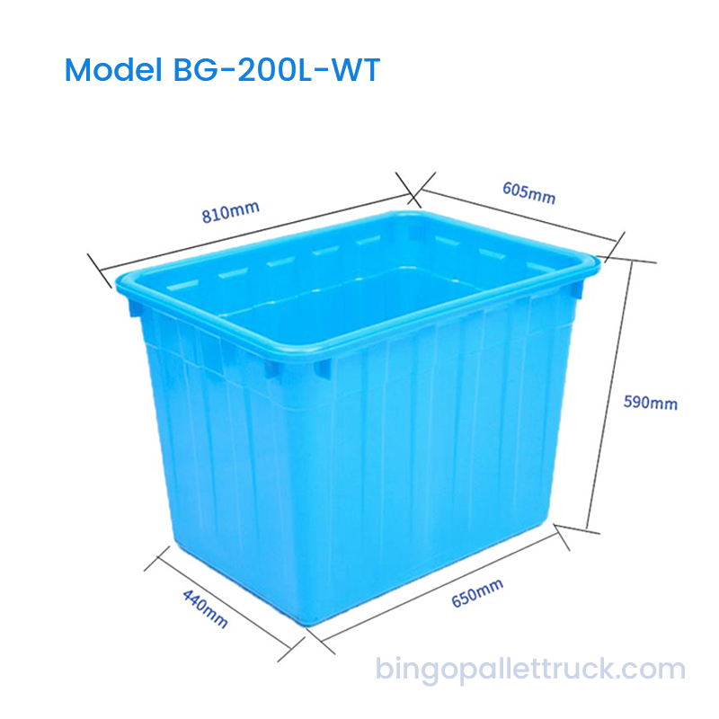Tanque de água HDPE 200L para produtos aquáticos e frutos do mar