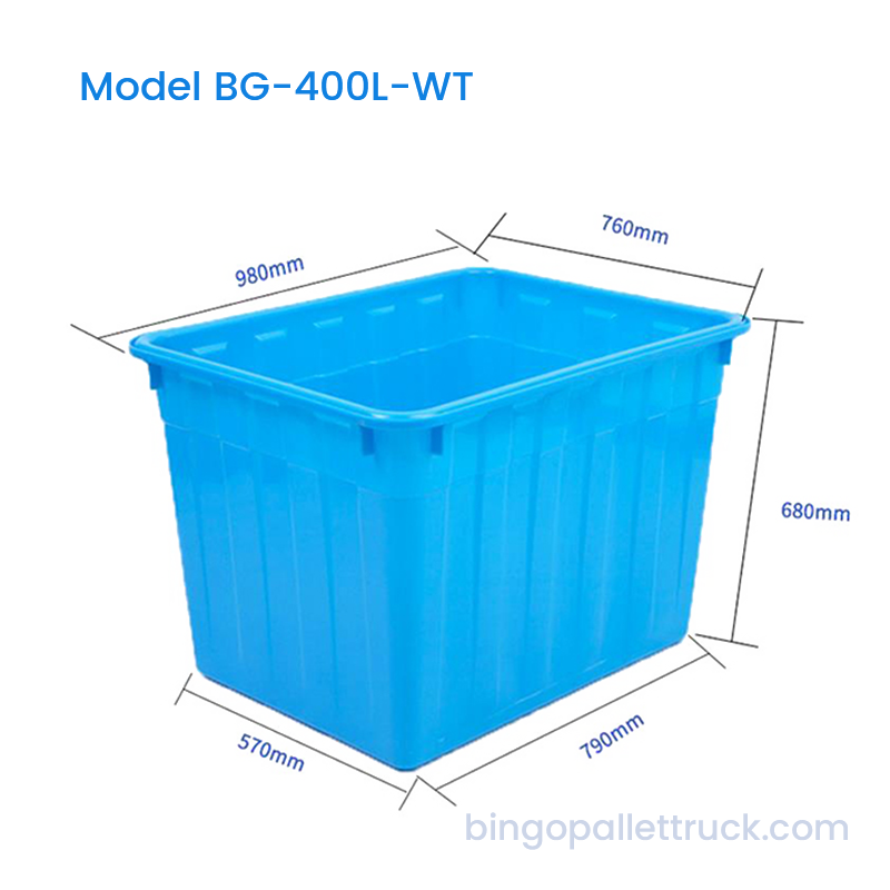 Tanque de água HDPE resistente 400L para logística e armazenamento