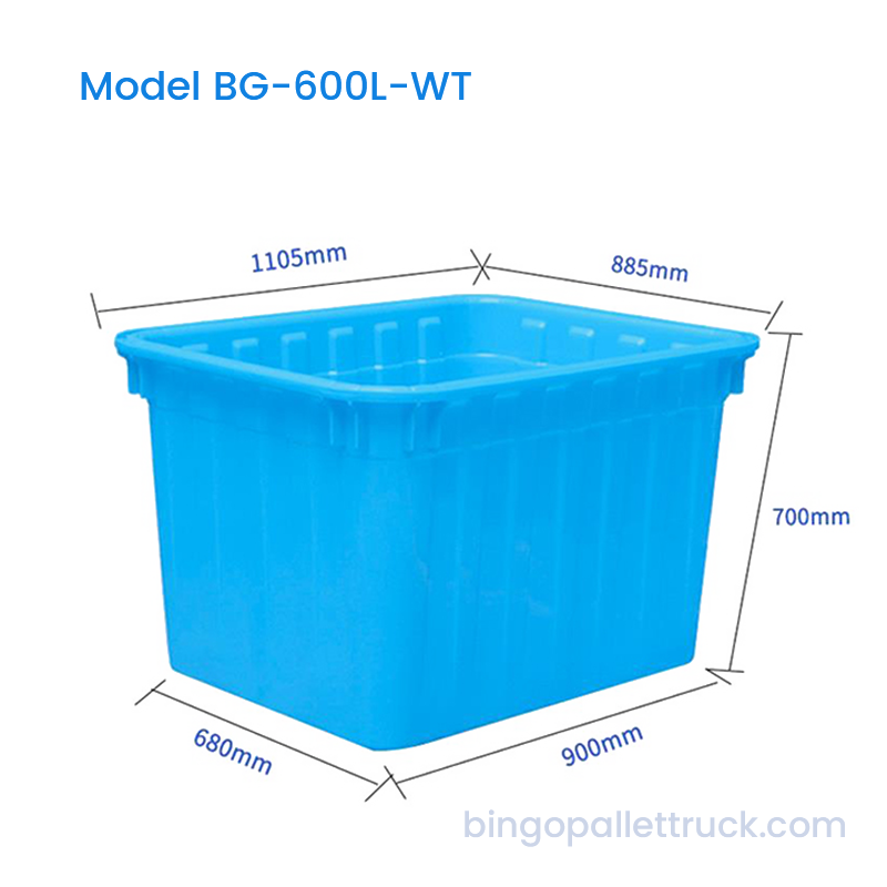 Tanque de água resistente de grande capacidade 600L para aquicultura e piscicultura