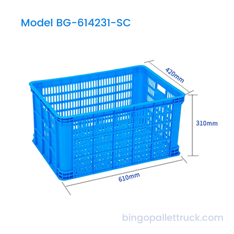 Caixa de plástico empilhável HDPE 67L para frutas e legumes