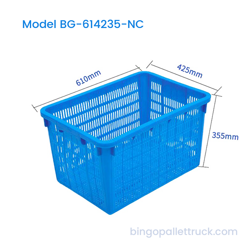 Cesta logística de HDPE com caixa de plástico encaixável 65L para vegetais