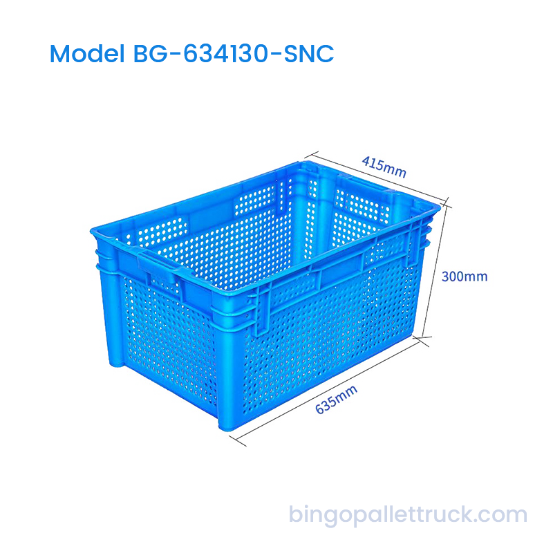 Caixa empilhável de HDPE 64L para frutas e legumes