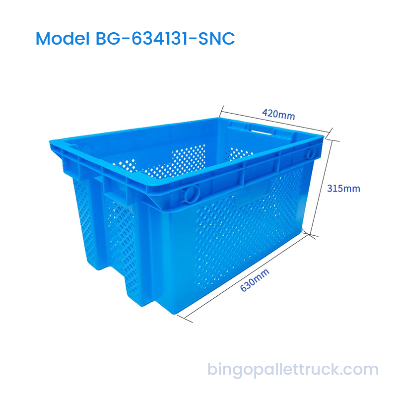 Pilha de HDPE 71L e caixa de plástico Nest para agricultura